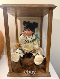 Louann Paul Native American Navajo Indian porcelain bisque doll weighted