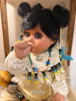 Louann Paul Native American Navajo Indian porcelain bisque doll weighted