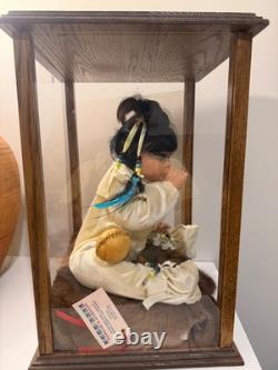 Louann Paul Native American Navajo Indian porcelain bisque doll weighted
