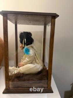 Louann Paul Native American Navajo Indian porcelain bisque doll weighted
