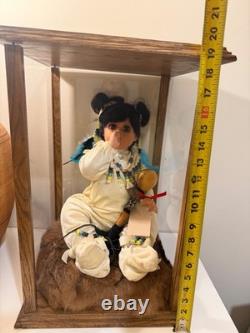 Louann Paul Native American Navajo Indian porcelain bisque doll weighted