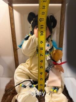 Louann Paul Native American Navajo Indian porcelain bisque doll weighted