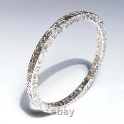 Lujan Sterling Southwest, Native American, Navajo 4-Sided Hand-stamped Bracelet