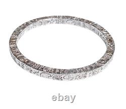 Lujan Sterling Southwest, Native American, Navajo 4-Sided Hand-stamped Bracelet