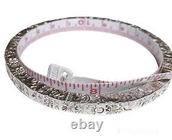 Lujan Sterling Southwest, Native American, Navajo 4-Sided Hand-stamped Bracelet