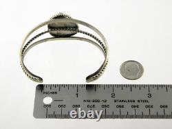 M Burnside Navajo Native American Sterling Silver Turquoise Cuff Bracelet 6.5 In