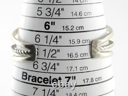 M Burnside Navajo Native American Sterling Silver Turquoise Cuff Bracelet 6.5 In