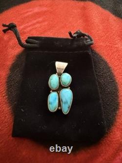 M. Lee Native American Navajo Indian turquoise Pendant
