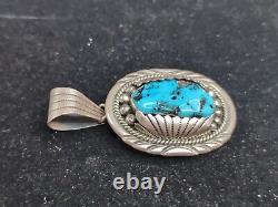 Mary Ann Spencer Native American/ Navajo Pendant Marked M Spencer Sterling
