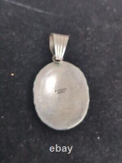 Mary Ann Spencer Native American/ Navajo Pendant Marked M Spencer Sterling