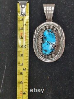 Mary Ann Spencer Native American/ Navajo Pendant Marked M Spencer Sterling