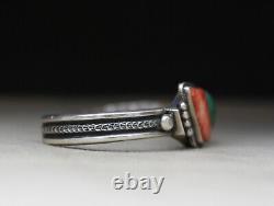 Mary Cayatineto Native American Navajo Turquoise Sterling Silver Cuff Bracelet