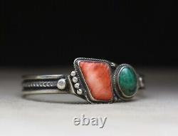 Mary Cayatineto Native American Navajo Turquoise Sterling Silver Cuff Bracelet