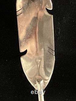 Mary Yazzie Navajo Handmade Sterling Inlay Turquoise Feather Necklace 22