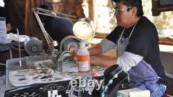 Masterly Justin Morris Navajo Morenci Turquoise Coral Sterling Silver Bolotie