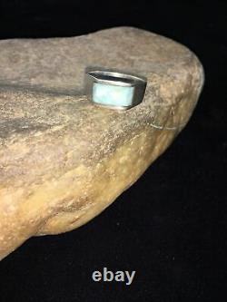 Mens Larimar Native American Navajo Sterling Silver Ring Set 12 01738