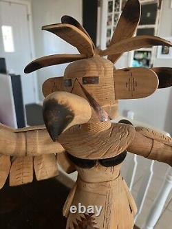NATIVE AMERICAN NAVAJO EAGLE KACHINA BY ROBERT PLATERO Appx 23 Inches Tall