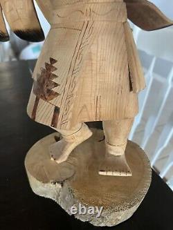 NATIVE AMERICAN NAVAJO EAGLE KACHINA BY ROBERT PLATERO Appx 23 Inches Tall