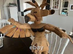 NATIVE AMERICAN NAVAJO EAGLE KACHINA BY ROBERT PLATERO Appx 23 Inches Tall