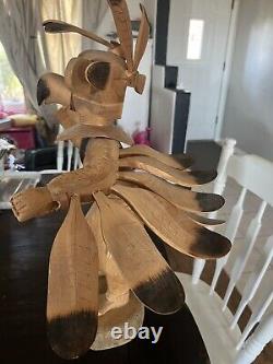 NATIVE AMERICAN NAVAJO EAGLE KACHINA BY ROBERT PLATERO Appx 23 Inches Tall
