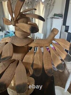 NATIVE AMERICAN NAVAJO EAGLE KACHINA BY ROBERT PLATERO Appx 23 Inches Tall