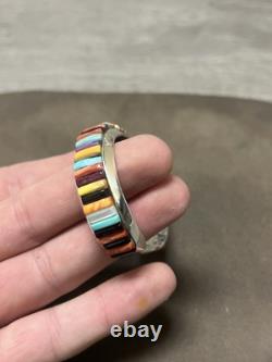 NATIVE AMERICAN NAVAJO RAY ADAKAI TURQUOISE Cuff Bracelet 42.4G. 925 Sterling OP