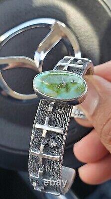 NATIVE AMERICAN NAVAJO STERLING SILVER BRACELET by ERNEST RANGEL