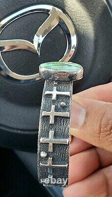 NATIVE AMERICAN NAVAJO STERLING SILVER BRACELET by ERNEST RANGEL