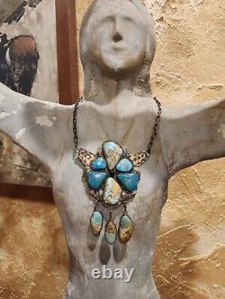 NATIVE AMERICAN NECKLACE LYDIA BEGAY NAVAJO Sterling Silver SIGNED ONE OF A KIND