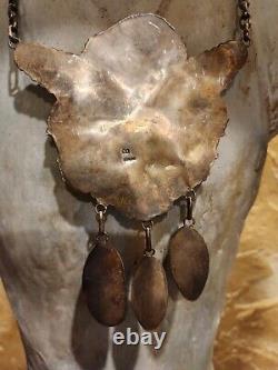 NATIVE AMERICAN NECKLACE LYDIA BEGAY NAVAJO Sterling Silver SIGNED ONE OF A KIND