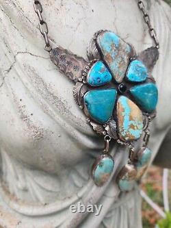 NATIVE AMERICAN NECKLACE LYDIA BEGAY NAVAJO Sterling Silver SIGNED ONE OF A KIND
