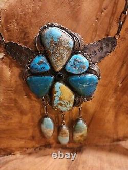 NATIVE AMERICAN NECKLACE LYDIA BEGAY NAVAJO Sterling Silver SIGNED ONE OF A KIND