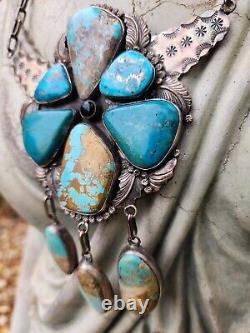 NATIVE AMERICAN NECKLACE LYDIA BEGAY NAVAJO Sterling Silver SIGNED ONE OF A KIND