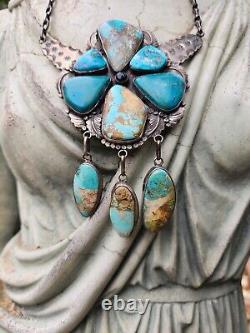 NATIVE AMERICAN NECKLACE LYDIA BEGAY NAVAJO Sterling Silver SIGNED ONE OF A KIND