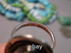 NAVAJO Irene Platero ROYSTON TURQUOISE Sterling Silver 1.9 Ring sz8 Signed
