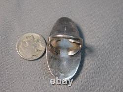 NAVAJO Irene Platero ROYSTON TURQUOISE Sterling Silver 1.9 Ring sz8 Signed