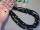 Navajo Pearls Black Quartz Natural Turquoise Sterling Silver 22-26115g Necklace