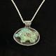 Navajo Turquoise Necklace Sterling Silver Buffalo Bison Natural Chunk 44.1 Grams