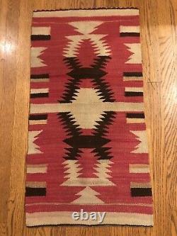 NIce Vintage Antique Navajo Indian Native American Weaving Rug or Mat