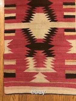 NIce Vintage Antique Navajo Indian Native American Weaving Rug or Mat