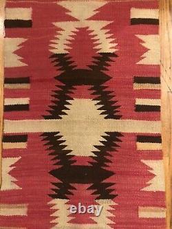 NIce Vintage Antique Navajo Indian Native American Weaving Rug or Mat