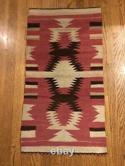 NIce Vintage Antique Navajo Indian Native American Weaving Rug or Mat