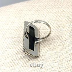 NOS Native American Navajo Labradorite Sterling Silver Ring