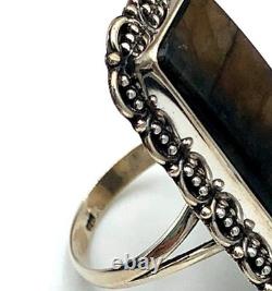NOS Native American Navajo Labradorite Sterling Silver Ring