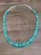 Native American 21 Sterling Silver & Royal Blue Turquoise Necklace By John