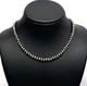 Native American 6mm Sterling Silver Navajo Pearls 16 Hook & Eye Cone Necklace