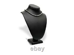 Native American 7mm Sterling Silver Navajo Pearls 15 Hook & Eye Cone Necklace