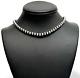 Native American 7mm Sterling Silver Navajo Pearls 16 Hook & Eye Cone Necklace