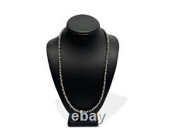 Native American 7mm Sterling Silver Navajo Pearls 24 Single Strand Necklace