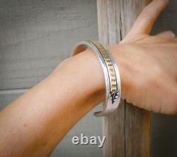 Native American Apache14K Sterling Silver Women's Bracelet, Signed Marc Antia
